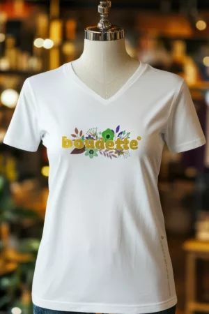 T-shirt Femme : Boudette à Fleur
