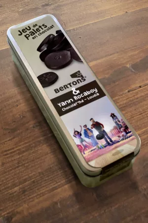 Jeu de palets en chocolat